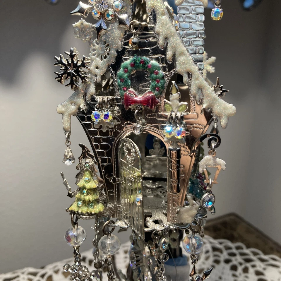 Carillón de viento decorativo Kirk’s Folly vintage Winter Wonderland. Tema de Navidad. Foto 2 de 4