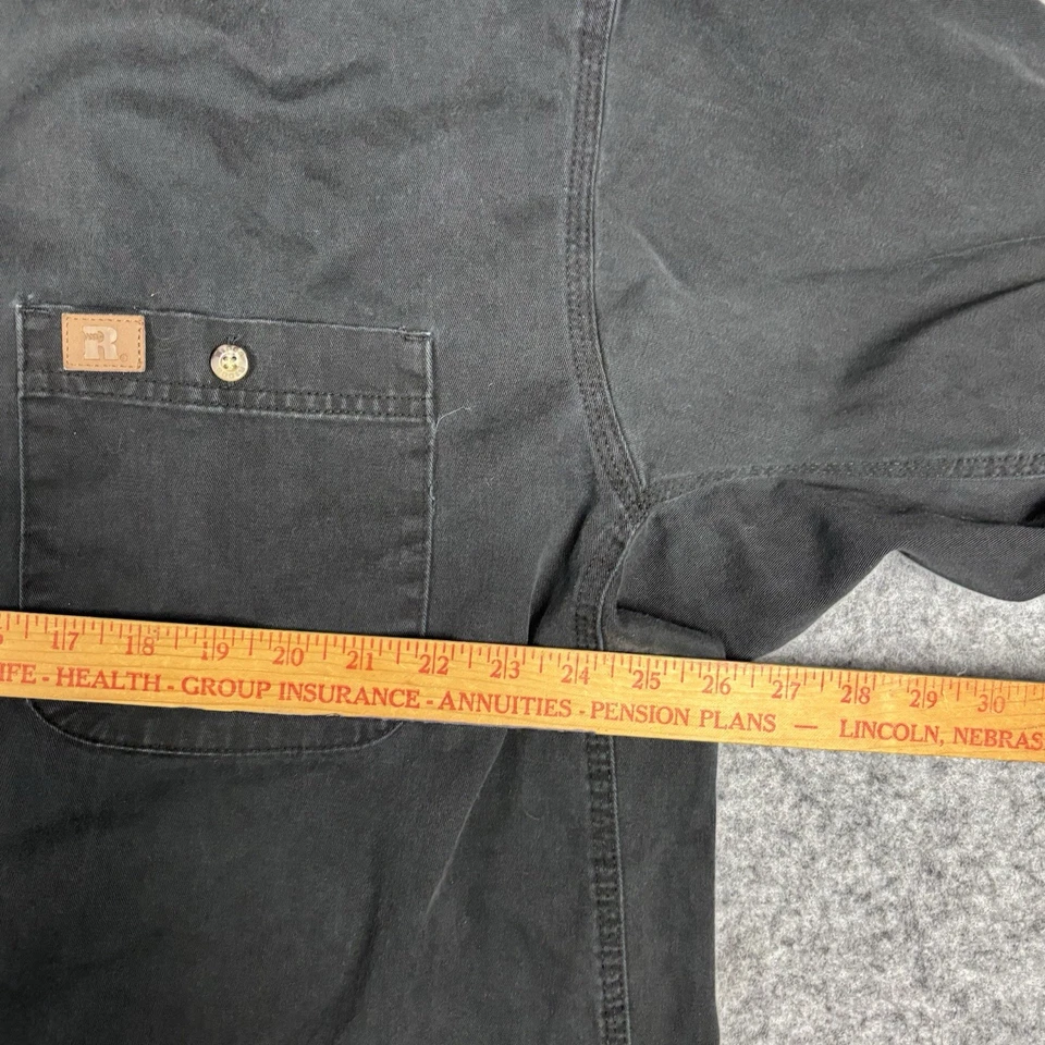 Camisa masculina Wrangler Riggs Workwear com botões 2XL preta sarja madeireira manga longa - Imagem 4 de 4