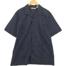 Used HAVANERA solid color short-sleeved open-collar Mexican/Cuban box shirt ...