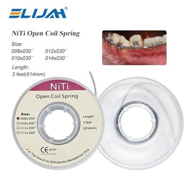 Dental Orthodontic Niti Open Coil Spring Spool Dia.008/010/012/014 3 Feet/914mm