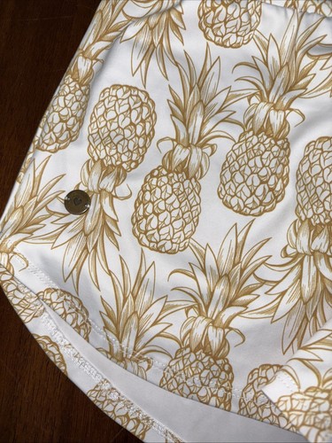 Love Fitness Apparel Pinapple Runners Shorts Women XS Honey High Waist Lined EUC - Picture 2 of 5