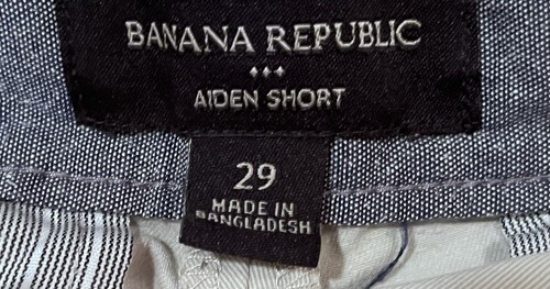 Banana Republic Aiden Flat Front Chino Shorts Mens 29 Tan Beige Preppy Academia - Picture 3 of 9