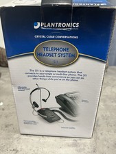 Plantronics S11 Headset Black Silver Noise Cancellation Boom Mic Volume Control