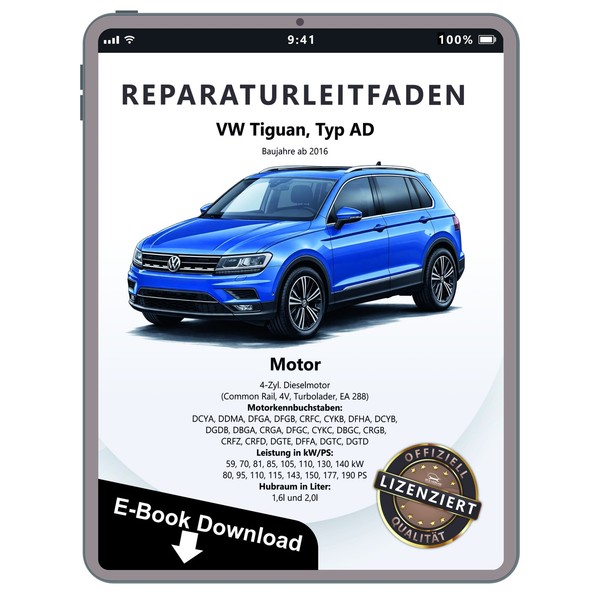 Vw Tiguan Ad Ab 2016 Dieselmotor Tdi 80-190 Ps Reparaturhandbuch Download-image