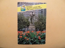 Moses Cleaveland Statue Cleveland Ohio vintage postcard sesquicentennial 1971