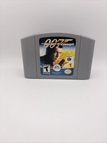 007 The World Is Not Enough (Nintendo 64, 1997) N64 Tested Works Gray Grey Rare