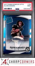 2017 PANINI DONRUSS OPTIC #199 ALVIN KAMARA RC RATED ROOKIE SAINTS PSA 9