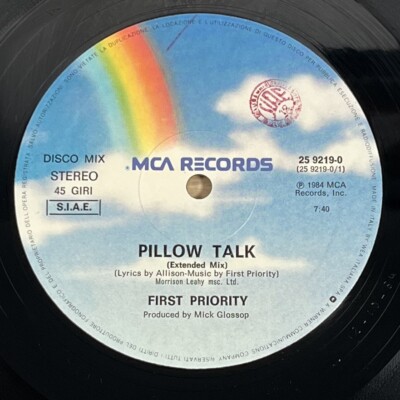 First Priority Pillow Talk 1984 12'' Single Vinyl Record