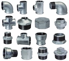 Fitting verzinkt Temperguss Doppelnippel T-Stück Winkel Muffe Bogen Reduzierung
