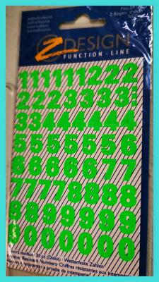 Sticker Zahlen Aufkleber Z-Design FUNCTION LINE Grün