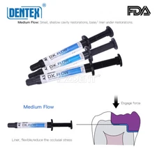 DX.FLOW Dental Flowable Light Cure Composite Resin Medium Flow DENTEX A1 A2 A3