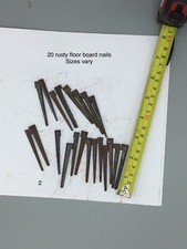 20 X Rusty vintage floorboard nails  Around 2 Inches