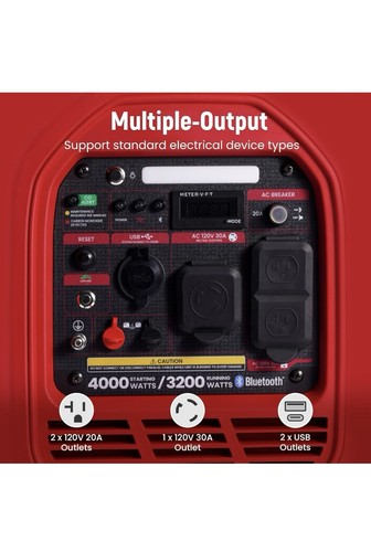 4000W Quiet Generator Inverter Portable For Home Camping EV-Charging w/Bluetooth - Picture 8 of 9