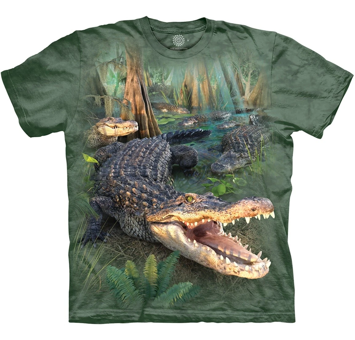 Alligator Gator Parade Crocodile Reptile Swamp Green The Mountain Shirt S-3X