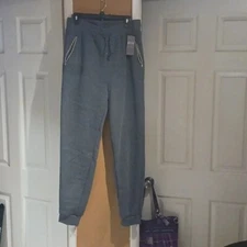 JOHN'SFASHION Men's Gray Zipper Pocket Sweatpants. Size XL