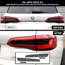 Fits 2019-2023 BMW X5 SMOKE Tail Light Rear PreCut Decals Tint Overlay Vinyl