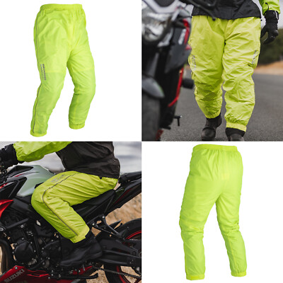 Oxford Rainseal wasserdichte Motorrad Motorrad Überhose Hose - Fluo