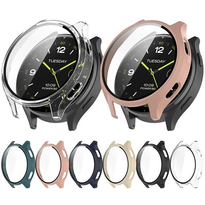 PC Glas Vollabdeckung Displayschutzfolie Hülle Cover für Xiaomi Watch2 Smartwatch
