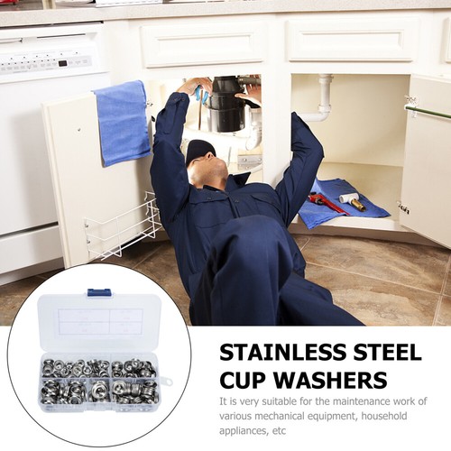 180 Pcs Stainless Steel Screw Washer Cup Countersunk Finishing Washers Kit - Picture 12 of 12