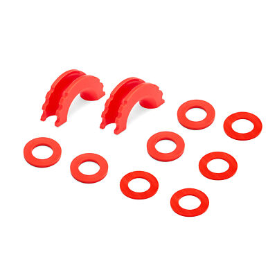 #ad #ad For 3 4#x27;#x27; D Ring Rubber Shackle RED 2pcs Isolators and 8pcs Washers Kit $7.99