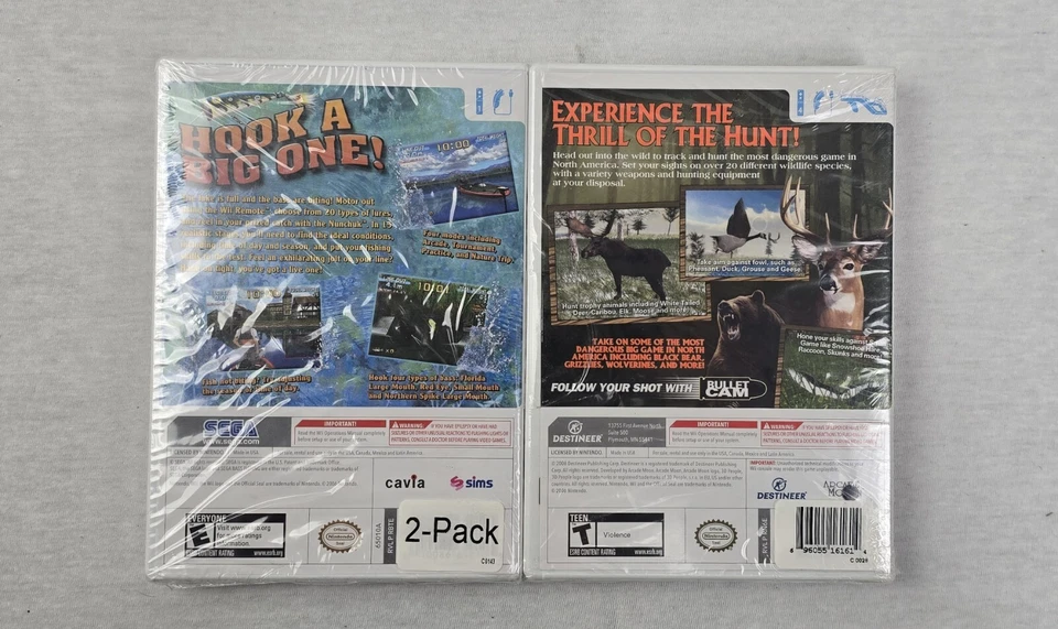 North American Hunting Extravaganza 2 Sega Bass Fishing Nintendo Wii 2 Pack NEW - Image 4 of 4
