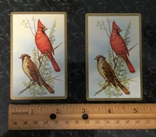 Swap Playing Cards   Cardinals  Birds  Vintage  lot of 2 Cards  Gold Borders