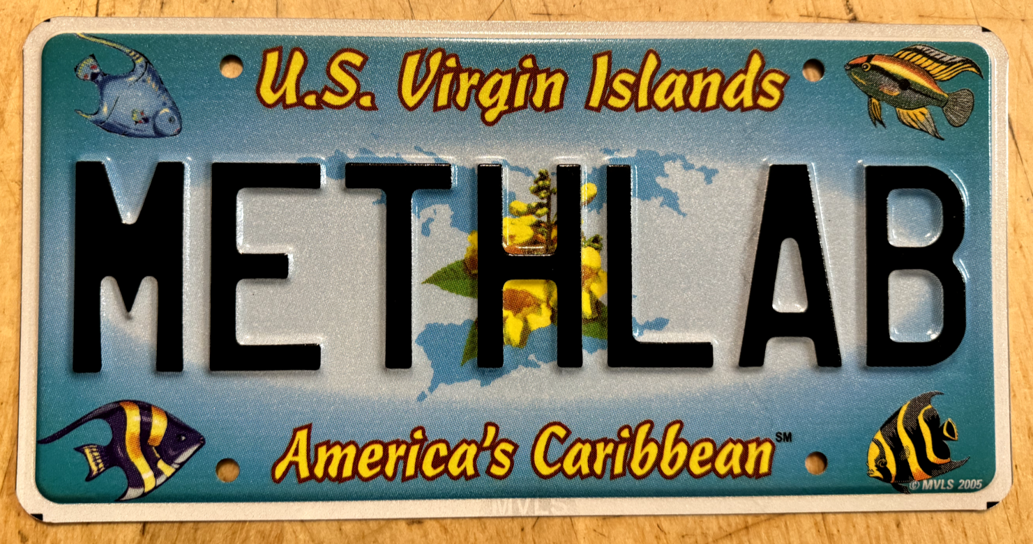 U.S. VIRGIN ISLANDS GRAPHIC VANITY LICENSE PLATE 