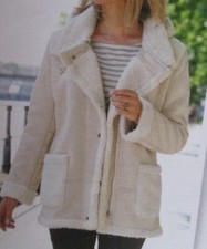Brand New Sheepskin Effect Hooded Coat Size 10/12