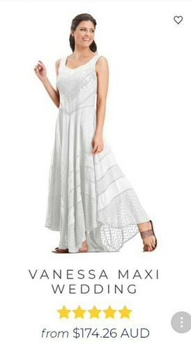 Gypsy Wedding Hippie Holy Clothing 'Vanessa' White Renaissance Maxi Dress size S - Picture 5 of 19