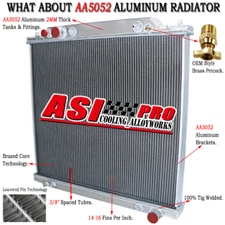 Fit 99-2004 Ford F250 F350 F450 7.3/6.8/6.0L Super Duty Aluminum 3 Rows Radiator