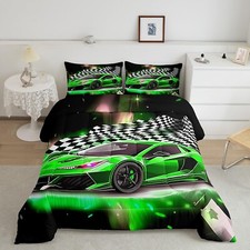 Feelyou Race Car Bedding Set Twin Size,Boys Extreme Sports Comforter Set for ...