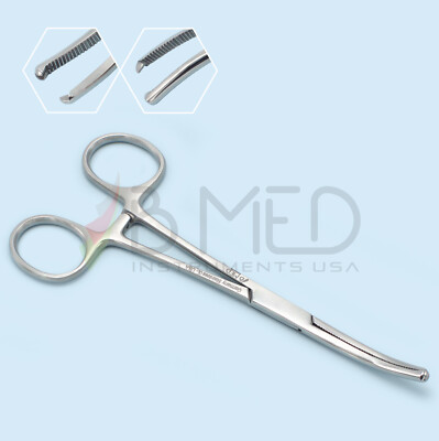 Ochsner-Kocher Hemostatic Artery Forceps 9.5'' 1X2 Teeth Curved Serrated Jaws