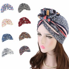 Night Sleep Cap Women Hair Protect Bonnet Head Cover Satin Turban Wrap Band Hat