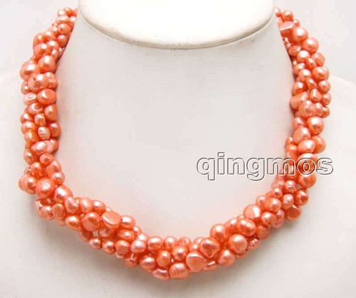 6mm Baroque White Green Pearl Necklace for Women 2 Strands 40" Combination 18'' - Picture 52 of 55