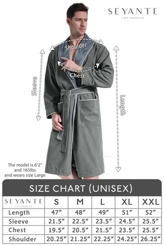 Men's Luxury Hotel Warm Spa Bathrobe - Plush Lined Microfiber Robe for Men - Picture 24 of 39