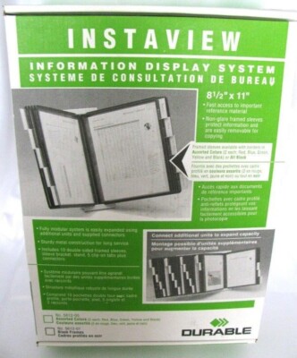 Durable InstaView Expandable Desktop Reference System New | eBay