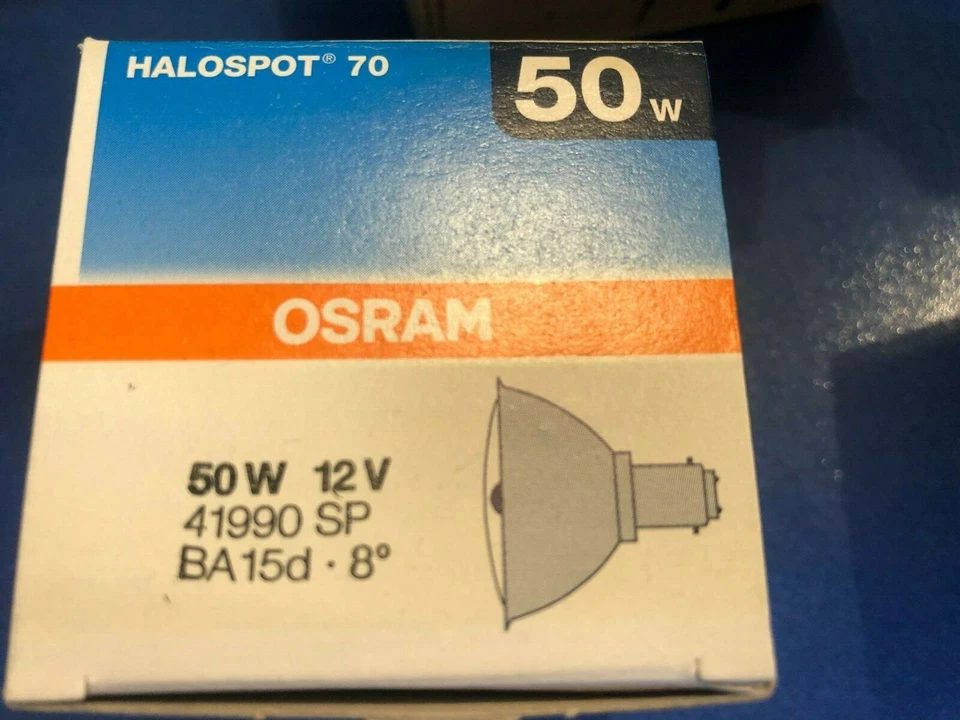 OSRAM/RADIUM HALOSPOT 70 B15d 12V 20W/50W HALOGEN SPOT FLOOD 41990 41970 41980 - Bild 4 von 4