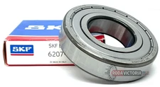 SKF 6207 ZZ DEEP GROOVE BALL BEARING, METAL SHIELDED 2Z 35x72x17 mm
