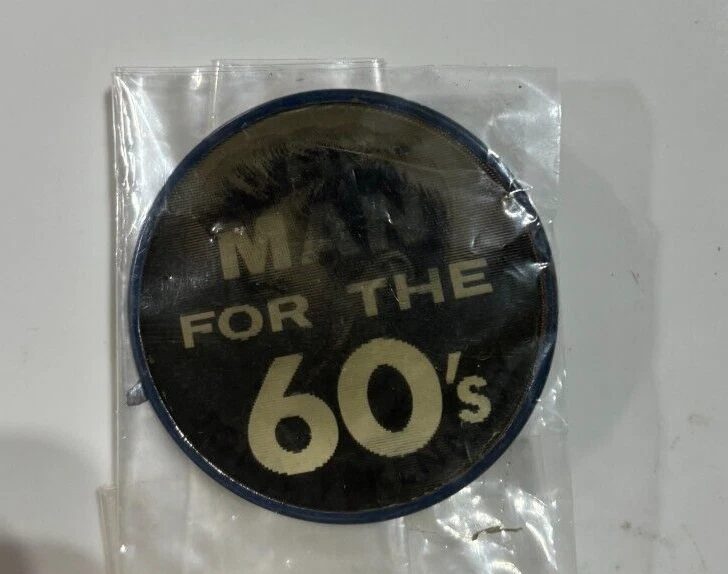 BOTÓN PINBACK POLÍTICO JOHN F. KENNEDY PRESIDENCIAL VINTAGE 3,0 PULGADAS COMO NUEVO Foto 4 de 4