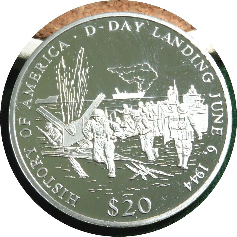 elf Liberia 20 D 2001 Am History  D-Day Normandy Landings 1944 World War II