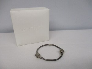 PANDORA STERLING SILVER 925 HEART CLASP BRACELET with ALE CHARM with BOX