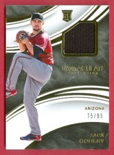 2016 IMMACULATE COLLECTION (BB) Zack Godley SP JERSEY RC CARD #IS-ZG #'ed 75/99