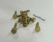 10 Pack,  1/4-20 x 1"  Solid Brass Knurled Thumb Screws. Nice Finish. 