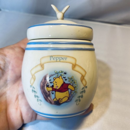 VTG! Disney 9 Piece - Lenox "Winnie the Pooh" The Pooh Pantry Spice Jar Set!