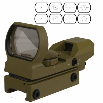Tan Color Holographic Reflex Red Green Adjustable Dot Sight with Rail Mount