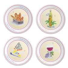 RENDEZ-VOUS HORS D'OEUVES / DESSERT PLATES, SET OF 4 - FREE SHIPPING !!!