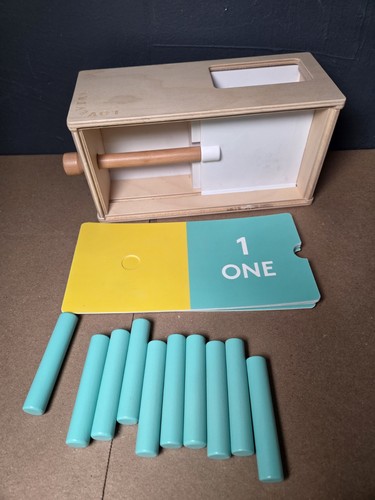Lovevery Wooden Counting Slider Box Complete Montessori Toy with Pegs & Cards
