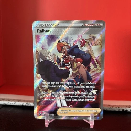 Raihan GG65/GG70 Crown Zenith Galarian Gallery NM Full Art Pokemon Card