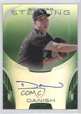 2013 Bowman Sterling Prospect Green Refractor 106/125 Tyler Danish Auto 2x6