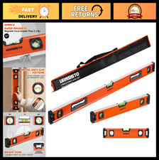 3-Piece Spirit Level Set - 12", 20", 40" Magnetic Torpedo Levels, Aluminum, Carr